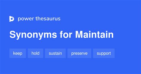 Maintain synonyms - 4 125 Words and Phrases for Maintain