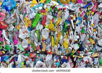 Plastic Waste Bottles Polyethylene Recycling Stock Photo 645904330 ...