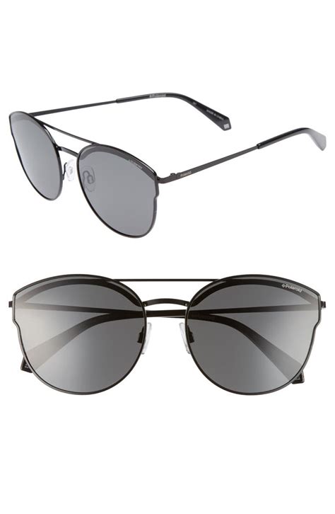 Polaroid 60mm Polarized Round Aviator Sunglasses | Nordstrom