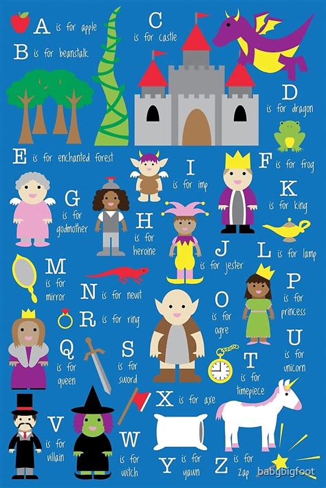 "Fairy Tale Alphabet" by babybigfoot | Redbubble