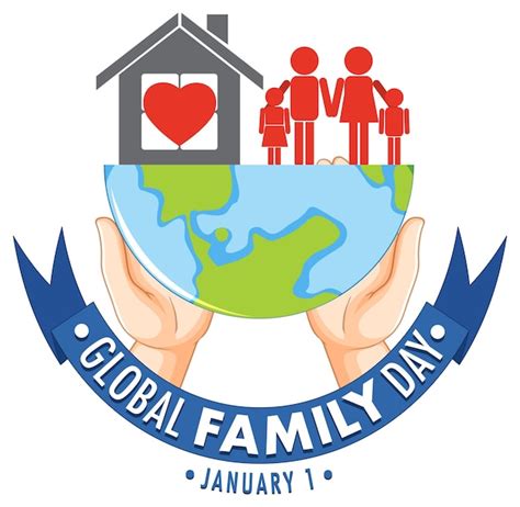 Free Vector | Global family day logo design