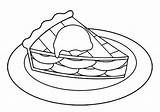 Simple Apple Pie Drawing Sketch Coloring Page sketch template