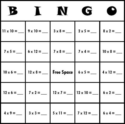 Free Math Printable Bingo Cards | Math bingo, Math printables, Bingo cards printable