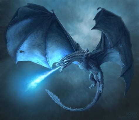 Blue Dragon | Ice dragon, Ice dragon game of thrones, Dragon artwork fantasy