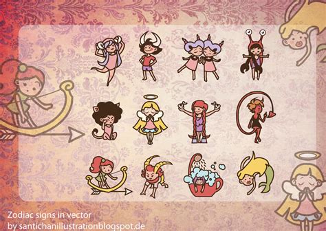 Western Zodiac Signs Vector by santichan on DeviantArt