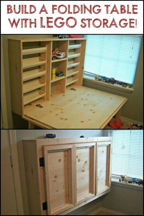 Folding Lego Table in 2020 | Lego storage, Lego table, Craft storage ideas for small spaces