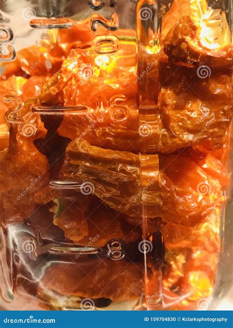 Bright Orange Dried Ghost Peppers in Glass Jar Stock Photo - Image of bright, glass: 159704830