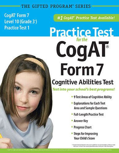 CogAT Form 7 Full-Length Practice Test 1 for Grade 3