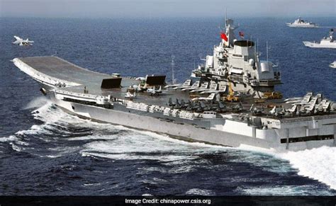 China's First Aircraft Carrier Liaoning Holds Drills In South China Sea