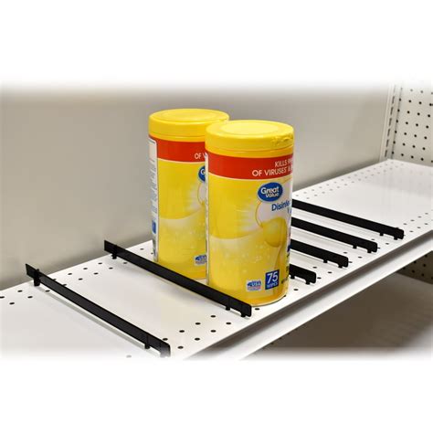 Plastic Gondola Shelf Dividers, Universal Fits All Gondola Shelving from 8" to 16" D, Black, 20 ...