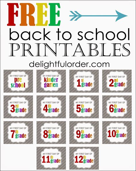 Delightful Order: Free Back to School Printables Beginning Of The ...