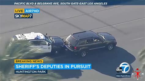 FULL CHASE: Driver in stolen SUV leads LASD on dangerous pursuit on LA ...