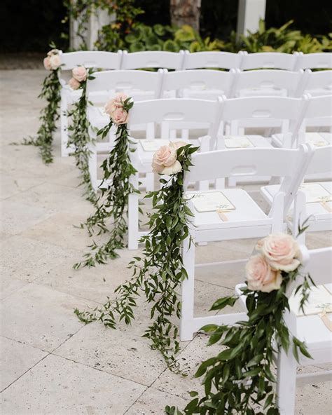 Aisle markers add the perfect touch to an already beautiful ceremony 🌿 ...