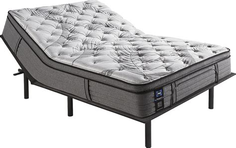 Sealy Posturepedic Plus Starley Queen Mattress with Head Up Only Base - Rooms To Go