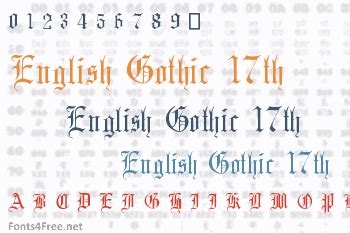 English Gothic 17th Century Font Download - Fonts4Free