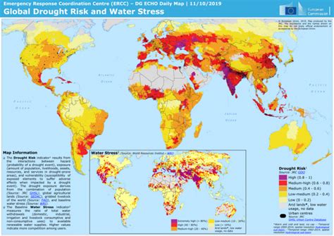 Global Drought Risk and Water Stress – DG ECHO Daily Map | 11/10/2019 - World | ReliefWeb