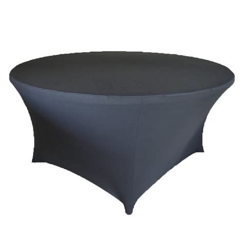 Spandex Tablecloth - 60 Round - Black - Prestige Linens