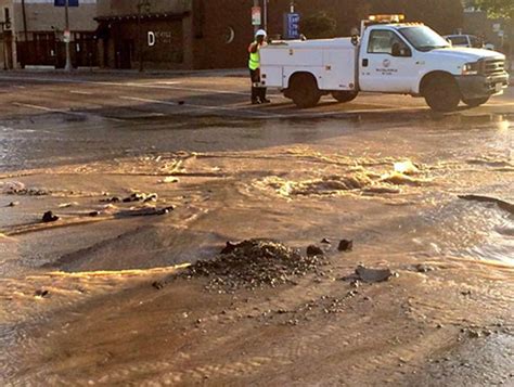 Another Water Main Break Closes the Intersection at Santa Monica and ...