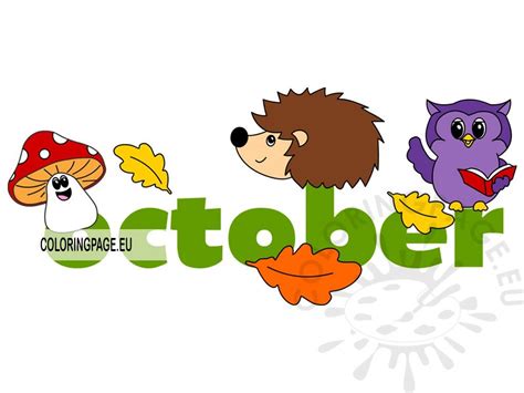 Free printable Autumn October Month | Coloring Page