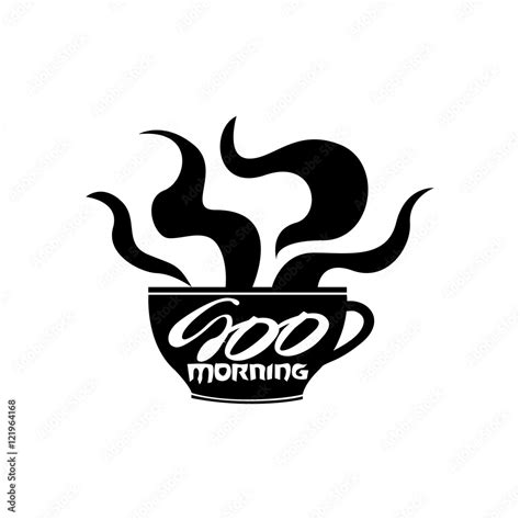 GOOD MORNING LOGO BLACK Stock Vector | Adobe Stock