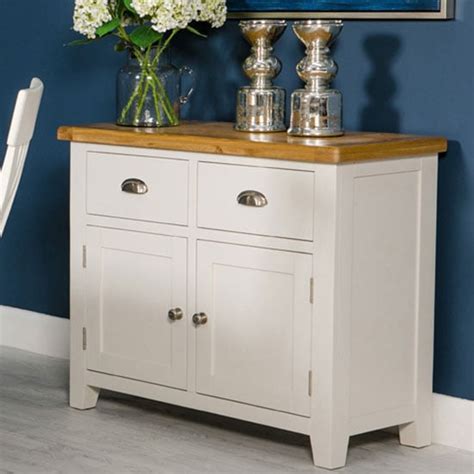 Oxford Wooden Small Sideboard In White And Oak | Furniture in Fashion