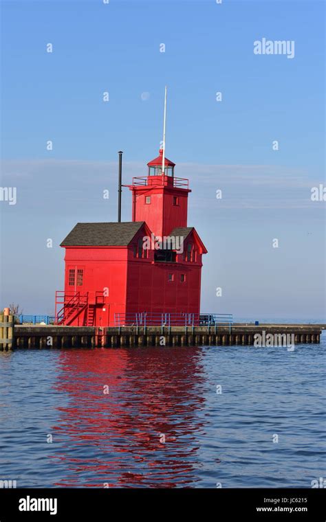 Lighthouse at Holland State Park Stock Photo - Alamy