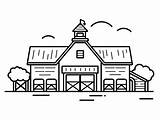 Cute And Charming Barn Coloring  Page sketch template
