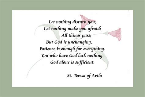 Let Nothing Disturb You Magnet, Religious Magnet, St. Teresa of Avila Quote, Spiritual Magnet ...