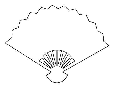 Fan pattern. Use the printable outline for crafts, creating stencils ...