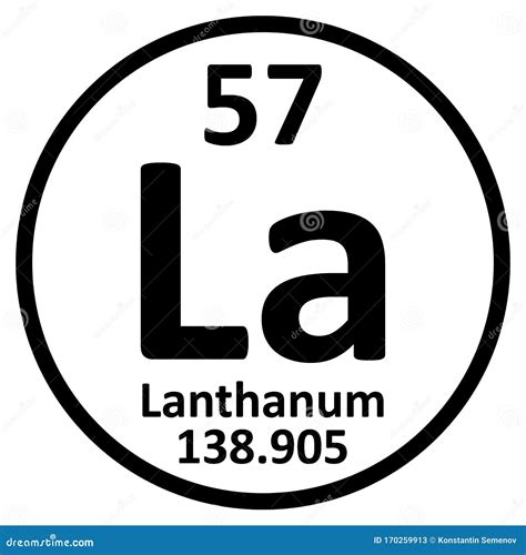 Periodic Table Element Lanthanum Icon Stock Illustration - Illustration ...