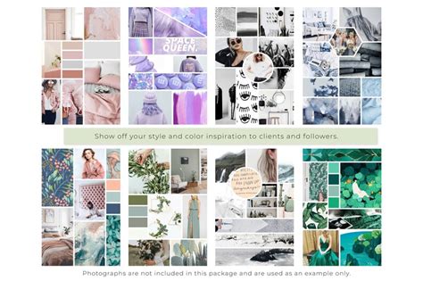 Pinterest Mood Board Templates Pinterest Template Social | Etsy