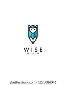 Wise Design Logo Character Stock Vector (Royalty Free) 1275084046 ...