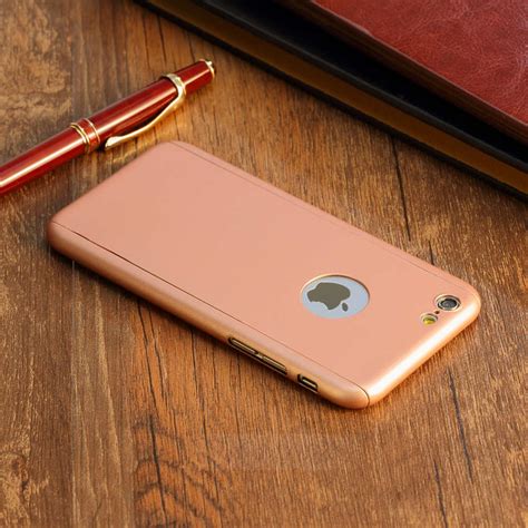 360° Full Body Case Cover Tempered Glass Screen Protector For IPhone 6 & 6S Plus, Rose Gold on ...