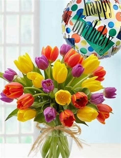 Deliver Birthday Tulips, Florist Quality Tulips, Carithers Florist