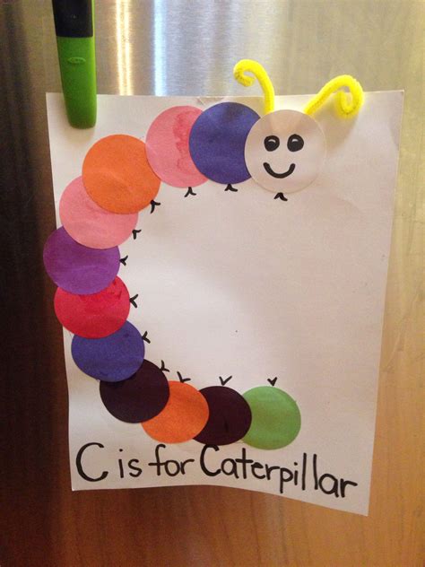 C is for Caterpillar - toddler/preschool craft Alphabet Crafts ...