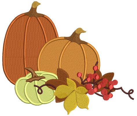 Festive Pumpkin Arrangement Filled Machine Embroidery Design Digitized – Embroiderymonkey