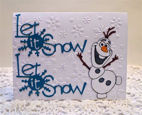 Sleepy in Seattle: Let It Snow Let It Snow | Sample christmas cards, Frozen birthday cards ...