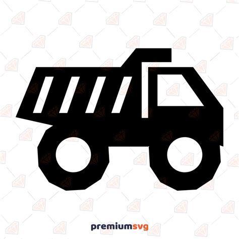 Dump Truck SVG Silhouette, Clipart File | PremiumSVG