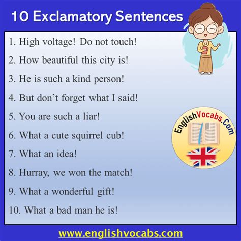 10 Exclamatory Sentences Examples - English Vocabs