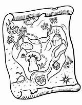 Treasure Map Coloring Page sketch template