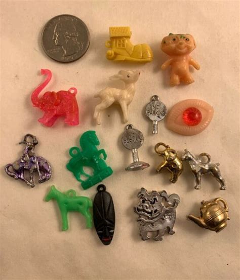 Vintage Cracker Jack prizes, 1960's variety, charms, shoe, bronco | eBay