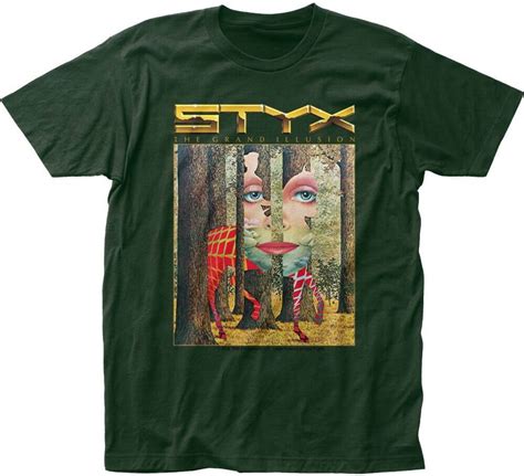 Styx The Grand Illusion Album Cover Artwork Men’s Green T-shirt