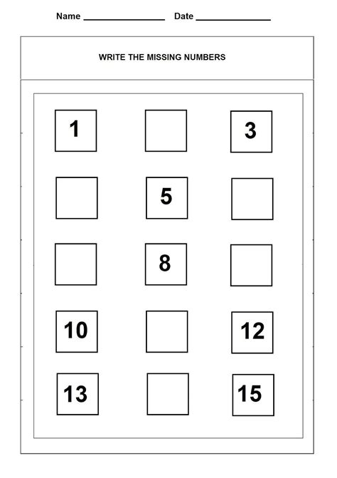 Number 15 Printable Worksheet - Tedy Printable Activities