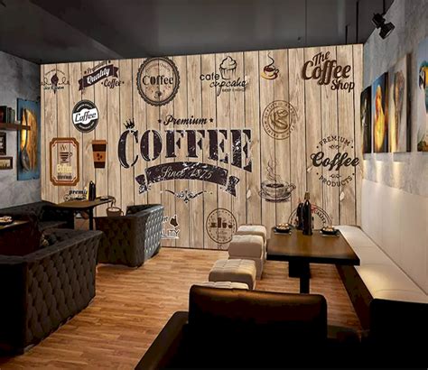 Coffee Shop Wallpaper Design - beibehang Custom Nonwovens Wallpaper Coffee Shop English ...