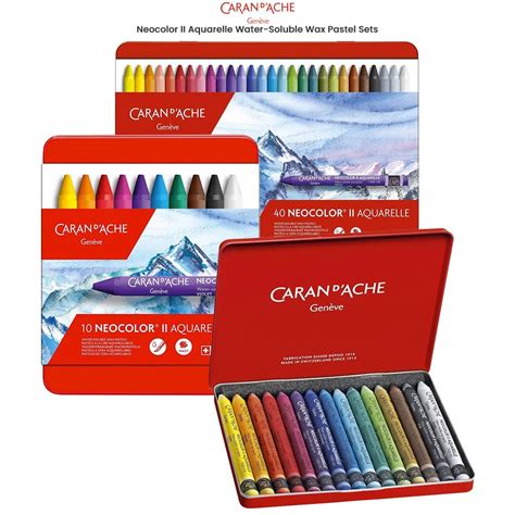 Caran d'Ache Neocolor II Aquarelle Water-Soluble Wax Pastel Sets | Jerry's Artarama