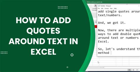 How to Add Quotes Around Text in Excel - Earn & Excel