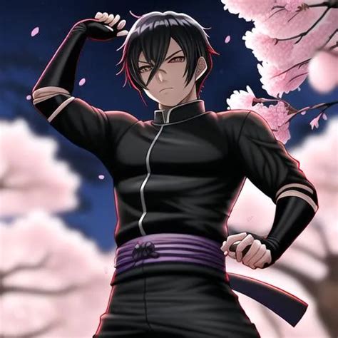 HD, CG, Anime, Cell shading, teen ninja boy, black h... | OpenArt