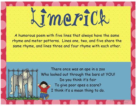 Limericks For Middle Schoolers