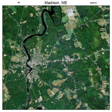 Aerial Photography Map of Madison, ME Maine