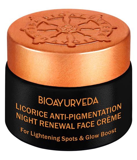 BioAyurveda Licorice Anti-Pigmentation Night Renewal Face Crèam Night ...